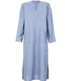 Cotton And Linen Men's V-leg Long-sleeved Gown Ethnic