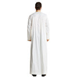 Arabian Middle East Stand Collar Embroidered Robe/Thobe