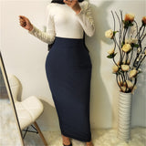 All-Match Solid Color Modal Skirt, Muslim Hip Skirt