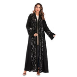 Sequin Patchwork Cardigan Robe For Women