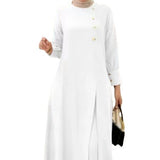 Muslim Women's Wear Two-piece Fashion Elegant Solid Color Side