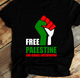 FREE PALESTINE Casual Short-sleeved T-shirt